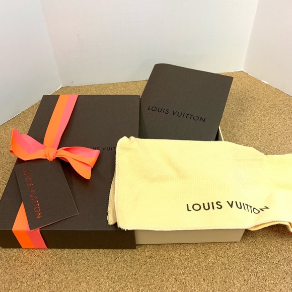 Louis Vuitton Other - Louis Vuitton Small Brown Box Dust Bag Neon Ribbon